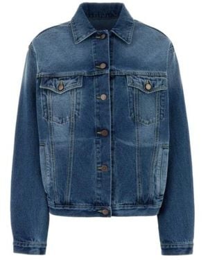 Prada Button-Up Denim Jacket - Blue