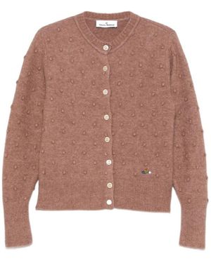Vivienne Westwood Orb Embroidered Cardigan - Brown