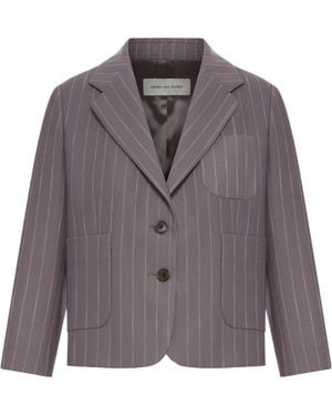 Dries Van Noten Bamis Pinstriped Blazer - Purple
