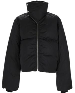 Rick Owens Long-Sleeved Down Jacket - Black