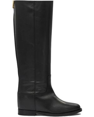 Via Roma 15 Round-Toe Ankle Boots - Black