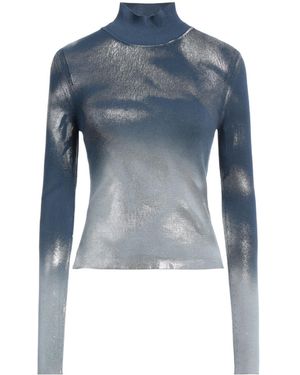 DIESEL Two-Tone Long-Sleeve Turtleneck Knit - Blue