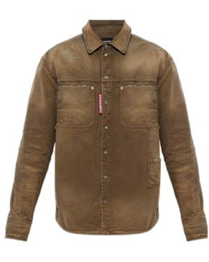 DSquared² Garment Dyed Carpenter Shirt - Green
