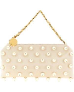 Stella McCartney Falabella Pearl Clutch Bag - Natural