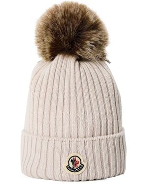 Moncler Bobble Hat - Natural