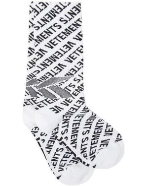 Vetements Logo Socks - White