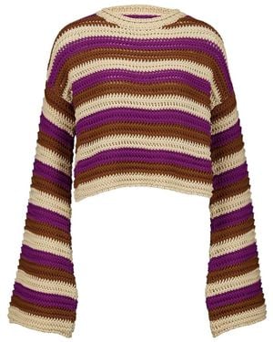 La DoubleJ Crop Sweater - Red