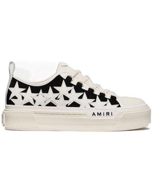 Amiri Star-Patch Lace-Up Trainers - Black