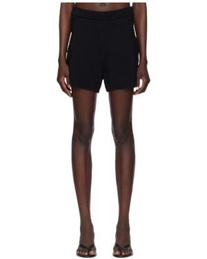 Loulou de Saison Andel Crochet-Detail Shorts - Black