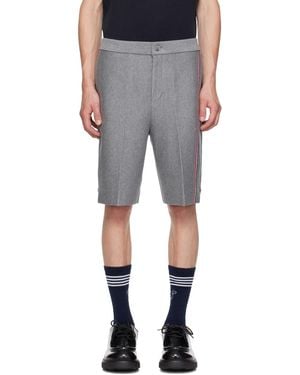 Thom Browne Rwb-Stripe Cotton Shorts - Black