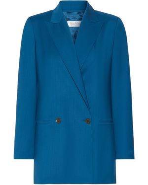 Max Mara Woollen Cloth Blazer - Blue