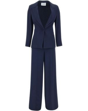 Kaos Single-Breasted Wide-Leg Suit - Blue