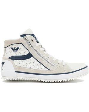 EA7 Logo Lace Up Casual Sports Shoes - White