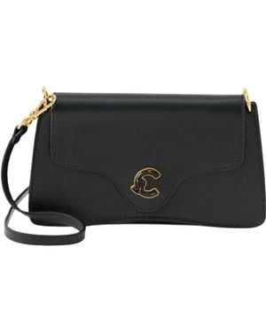 Coccinelle C-Me Logo Plaque Small Crossbody Bag - Black