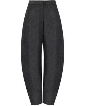 Alaïa Round Light Wool Pants - Blue
