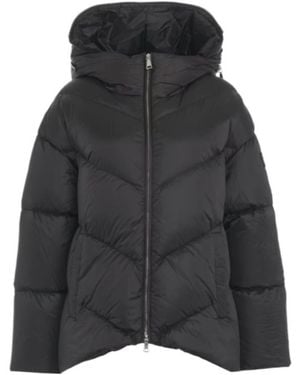 Add Logo-Patch Puffer Jacket - Black