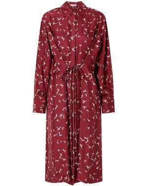 Altuzarra Printed Silk-Twill Midi Dress - Red