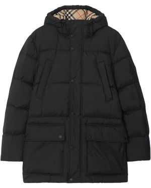 Burberry Knight-Patch Puffer Jacket - Black