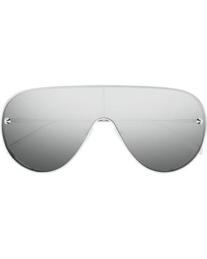 McQueen Eyewear Shield Frame Sunglasses - White