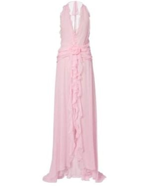 Blumarine Lightweight Silk Maxi Dress - Pink