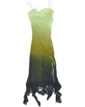 Acne Studios Ombré-Effect Ruffled Midi Dress - Green