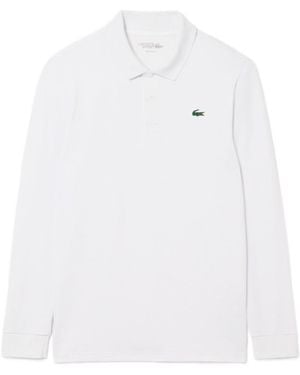 Lacoste Regular Fit Ultra Dry Long Sleeved Golf Pol Shirt - White