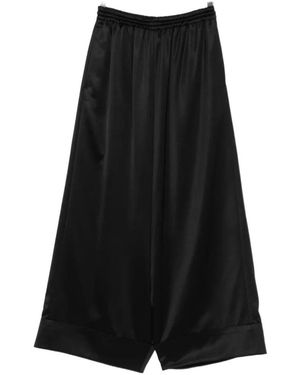 Junya Watanabe Satin-Finish Wide-Leg Trousers - Black