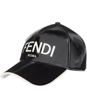 Fendi Coated Canvas Baseball Cap - Black