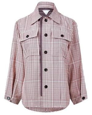 Bottega Veneta Lapel Long Sleeve Shirt - Pink