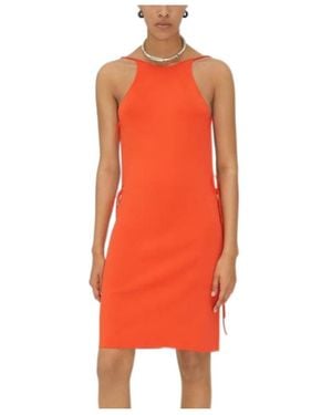 Bottega Veneta Side Tied Open Back Mini Dress - Red