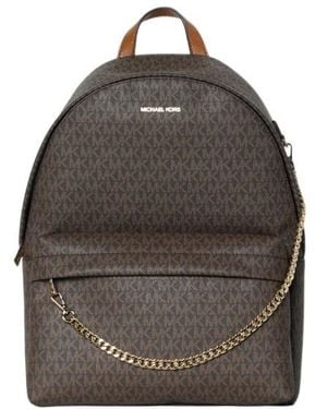 Michael Kors Slater Large Signature Logo Backpack - Grey