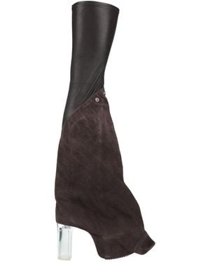 Rick Owens Two-Tone Over-The-Knee Boots - Black