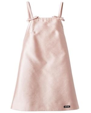 Miu Miu Silk And Wool Mini-Dress - Pink