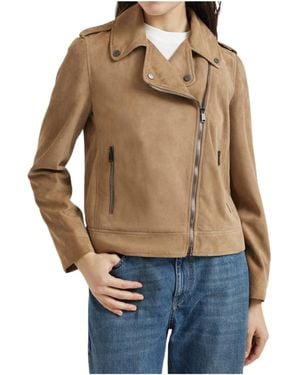 Brunello Cucinelli Leather Jacket - Blue