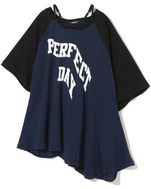 Undercover Asymmetrical Short-Sleeved T-Shirt - Blue