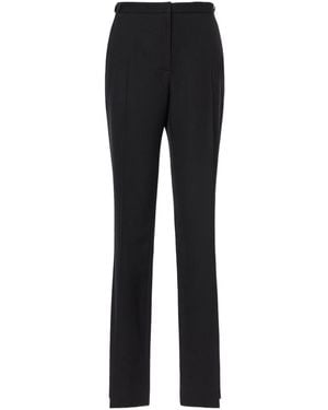 The Row Mid-Rise Straight-Leg Pants - Black