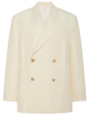 The Row Cosima Wool-Silk Blend Jacket - Natural