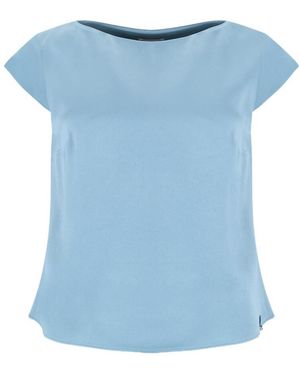 Herno Boat Neck Resort Blouse - Blue