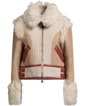 Chloé Multi-colour Suede Sherpa Jacket - Natural
