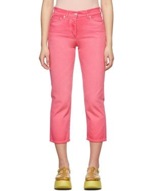 MSGM Tapered Cropped Pants - Pink