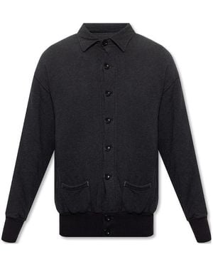 Maison Margiela Logo-Patch Cotton Shirt Jacket - Blue