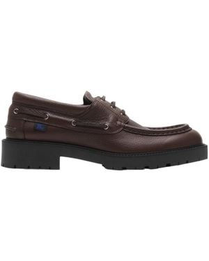 Burberry Raft Lace-Up Boat Shoes - Brown