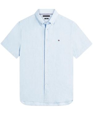 Tommy Hilfiger Logo-Embroidered Shirt - Blue