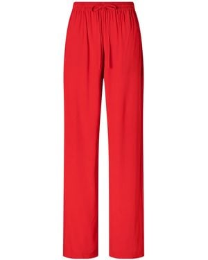 Sharon Wauchob Tuileries Satin-Trimmed Silk-Tulle Straight-Leg Trousers - Red