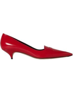 The Row Pointed Kitten Heel Shoes - Red