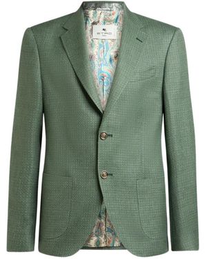 Etro Single-Breasted Jacket - Green