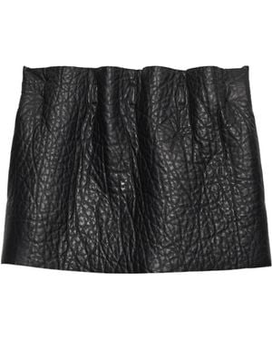 Prada Nappa Leather Mini Skirt - Black