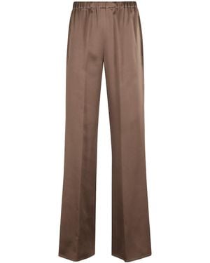 Antonelli Elasticated Pleated Track Pants - Brown