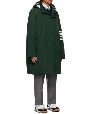Thom Browne Twill-Bar Football Sideline Parka - Green