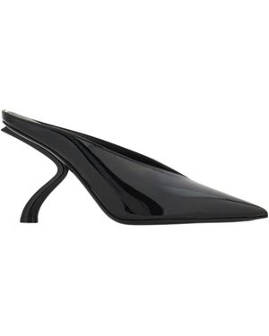 Ferragamo S-Shaped Heel Mule - Black